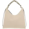 Image de Coccinelle Cuir sac à épaule Boheme Grana Double Shoulder Bag Sandshell/Seagrass beige