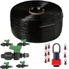 Image de Suinga - Pack 125 m Ruban d'irrigation par goutte 16 mm. GOTERS CADA 30 cm + 5 clés connexion au tube principal + 10 bouchons