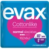 Image de EVAX Serviettes hygiéniques Cottonlike Normal Plus avec ailettes, 2 paquets de 8 articles (16 unités), 100 % propres, 0 % d'odeur
