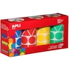 Image de APLI Lot de 4 rouleaux gommettes géométriques 27 mm (5428 pièces) Assorties