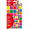 Image de APLI 13530 - Pochette de 756 gommettes carrées métallisées multicolores - 7 couleurs