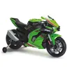 Image de INJUSA Moto électrique Enfant 12V Kawasaki Ninja ZX R10 avec Roues stabilisatrices, Frein électrique, LED, USB/MP3, Moto Enfant 3-6 Ans