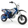 Image de INJUSA   Moto Cross Blue Fighter 24V pour Les Enfants +6 Ans avec Roues gonflables Jantes Métalliques Vitesse Progressive sur Fisting et Frein à Tambour