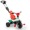 Image de Tricycle Évolutif Enfant Fisher Price 2 À 4 Ans avec Poignée Parentale Réglable Roues Caoutchouc Silencieuses Paniers Avant Arrière Ergonomique Sécurisé Léger INJUSA