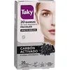 Image de Carbon Activado Bandas Cera Faciales Depilatorias 20 Uds