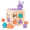 Image de MILAN Rabbit - Juguete Educativo de Madera Cubo Encajar Piezas. Edad 12 Meses