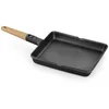 Image de BRA Market | Grille lisse 28 cm, fonte d’aluminium, poignée amovible en bois naturel, tricouche antiadhésive sans PFOA, adaptée à tous les types de cuisines, y compris à induction