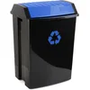 Image de TATAY Poubelle de Recyclage avec Couvercle Basculant 50L | Usage Intérieur et Extérieur | Pour Sacs de 30 à 50L | Finition anti-UV | Plastique Résistant Sans BPA | 40,5x33,5x57,5 cm, Noir, Carton