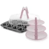 Image de IBILI 828000 Moule Muffin 12 Cavités avec Couvercle + Support Acier/Plastique