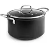 Image de IBILI - Casserole à quartz en aluminium forgé, couvercle en verre et poignées en acier inoxydable, 24 cm, 5,8 litres, antiadhésif, compatible induction