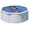 Image de GRE KIT460ECO Fidji - Piscine Hors-Sol en Acier, Piscine Ronde avec Structure en Acier Blanc. Piscines Hors-Sol pour Jardin, 460 x 120 cm