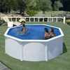 Image de GRE - Kit Piscine hors sol acier ronde blanche Ø300 x 122 cm (Livrée avec filtre à sable et échelle)