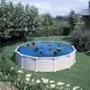 Image de GRE - Kit Piscine hors sol acier ronde blanche Ø370 x 132 cm (Livrée avec filtre à sable et échelle)