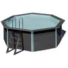 Image de Piscine hors sol composite gris Gré ø4,10 x h.1,24 m