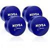 Image de NIVEA Lot de 4 crèmes (4 x 400 ml) - Crème hydratante pour le corps - Crème pour le visage pour toute la famille - Crème universelle pour peaux douces et hydratées - Crème universelle
