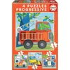 Image de Puzzle Progressif Animaux Sauvages - EDUCA - Moins de 100 pièces - Pour Enfant