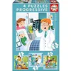 Image de Educa - Quand Je Serai Grand Je Veux étre 4 Puzzles Enfant Progressifs | +3 Ans (17146)