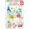 Image de Educa - Lemon Ribbon | 4 Puzzles Progressifs (12-16-20-25 pièces) | +3 Ans | Ref | 18061