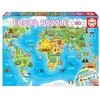 Image de Educa - Mappemonde Monuments | Puzzle educatif pour Enfant avec 150 pièces | Recommandé à partir de 6 Ans (18116)