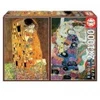 Image de Educa 2 Puzzles - Le Baiser & La Vierge. Gustav Klimt