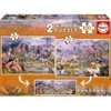 Image de Educa 2 Puzzles - Panoramic Animaux Sauvages