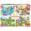 Image de Educa - 4 en 1 À l'école | Puzzles Progressifs Enfant | 20, 40, 60 et 80 pièces | Composé de Grandes pièces Parfaitement finies | +4 Ans (18904)