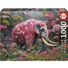Image de Puzzle - EDUCA - Éléphant Fleuri - 1000 pièces - 48x68 cm - Pour adultes - Animaux