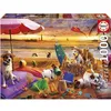 Image de Puzzle - EDUCA - Chiens Jouant à la Plage - 1000 pièces - 68 x 48 cm - À partir de 12 ans