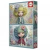 Image de Educa 2 Puzzles - Filles Fleuries