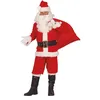 Image de GUIRMA | Costume de Santa Claus Adulte (48-50/M) - Veste, Ceinture, Couvre-bottes, Bonnet, Gants et Pantalon - Costumes de Clown pour Nouvel An - Idéal pour Hommes - Rouge et Blanc