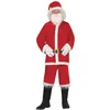 Image de GUIRMA | Costume de Clown Velours Extra Adulte (52-54/L) - Barbe, Veste, Ceinture, Bonnet et Pantalon - Tenue de Père Noël pour Nouvel An - Idéal pour Homme - Rouge et Blanc