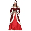 Image de GUIRMA Déguisement Mère Noël chic à dorures femme - Rouge - L (42-44)