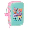 Image de safta Superkitties - Trousse Scolaire avec 37 Outils Inclus, Trousse pour Enfant, idéale pour Les Enfants de 5 à 14 Ans, Confortable et Polyvalente, qualité et résistance, 12,5 x 5,5 x 19,5 cm, Rose
