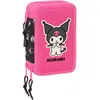Image de safta Kuromi - Trousse Scolaire avec 37 Outils Inclus, Trousse pour Enfant, idéale pour Les Enfants de 5 à 14 Ans, Confortable et Polyvalente, qualité et résistance, 12,5 x 5,5 x 19,5 cm, Noir