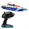 Image de ColorBaby 47674 Racing Boat Bateau radiocommandé de Police, 36 x 10 x 10 cm, télécommande, 6 Directions, 2,4 GHz, portée 35-40 m, Bateau RC, Jouets radiocommandés, Jouets pour Enfants, +4 Ans