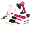 Image de Colorbaby Beauty Coiffure Jouet fille, Deluxe, Brosse cheveux sèche-cheveux, fer à repasser lumière et son, fonctions réalistes, 17 pièces, jouets filles, jeu de beauté pour enfants, à partir de 3 ans