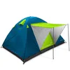 Image de Aktive 52890 Tente de Camping 4 Personnes Double Toit et auvent Avant, Dimensions 240 x 210 x 130 cm, Anti-Pluie, Double Porte avec Fermeture éclair et moustiquaire, Tente de Camping