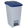 Image de Denox Poubelle à pédale Bleu Gris 60 L (50 x 41 x 67 cm)