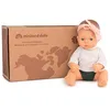 Image de Miniland Coffret Cadeau Dolls : poupée bébé caucasien de 32 cm + Ensemble Forest, Multicolore, 31216