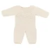 Image de Miniland Pyjama Beige en Tricot pour poupée de 40 cm. Fabriqué en Espagne avec Textile recyclé. Miniland Dolls.