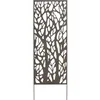 Image de Panneau métal avec motifs décoratifs/Arbres - 0,60 x 1,50 m - Brun vieilli