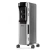 Image de Taurus - Radiateur à bain d'huile Alpatec Dakar 1500 W | 7 éléments | 3 niveaux | Thermostat réglable | Protection anti-basculement & surchauffe | Jusqu'à 15 m² | Minuterie | Gris