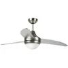 Image de Taurus Fresko 3B - Ventilateur de plafond 60W avec éclairage, 3 pales, diamètre 120 cm, télécommande, minuterie, lampe, position été / hiver, moteur 100% cuivre, silencieux