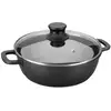 Image de Faitout fonte avec couvercle en verre 32 cm noir Lacor