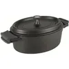Image de Cocotte - LACOR - Ovale - 31 x 23 cm - 6.3 L - Noir - Aluminium anti-adhésif
