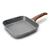Image de Grill carré Stilo avec poignée imitation bois 24 cm Lacor