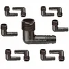 Image de Suinga Lot de 50 Coudes 16 x 3/4'' avec embout caoutchouc pour tuyau flexible RBird SPX Flex, noir