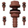 Image de Raccord pour sortie de réservoir en plastique avec sortie de 10 mm. Lot de 5 unités.