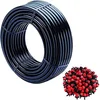 Image de Suinga Tuyau PE-LD 100 m x 16 mm. Tuyau d'arrosage + 100 GOUTTEURS réglables de 0 à 70 l/h, noir