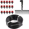 Image de Suinga - Pack Tuyau d'égouttement, 16 mm x 100 m + 100 piquets de fixation + 100 goutteurs réglables rouges de 0 à 70 l/h. Recommandé pour le jardinage et l'agriculture.